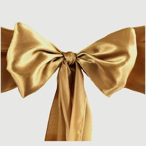 Gold Satin Style Chair Sash (1 Set of 24)